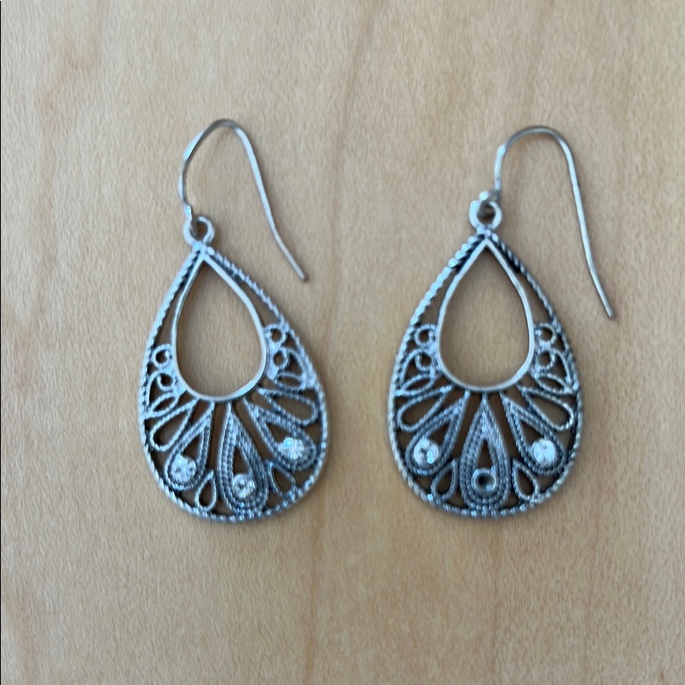 Elegant Silver Teardrop Earrings